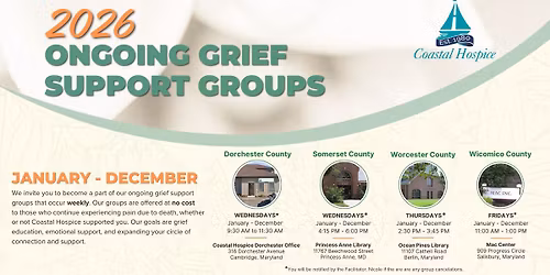 Worcester County | Ongoing Support Groups Weekly