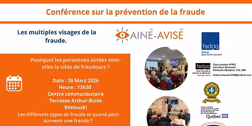 Conf\u00e9rence : A\u00een\u00e9-Avis\u00e9 - Les multiples visage de la fraude