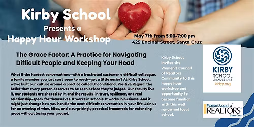 Kirby School Presents a Happy Hour and "The Grace Factor" Workshop