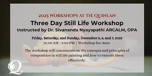 Three Day Still Life Workshop