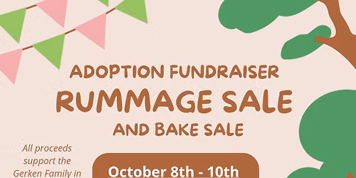 Adoption Fundraiser Rummage & Bake Sale