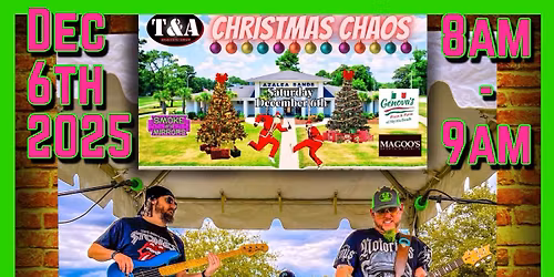 Smoke and Mirrors rocking T&A Morning Show Christmas Chaos Charity Links Golf Tournament