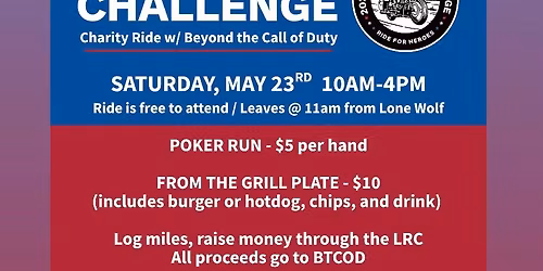 Lone Wolf Harley-Davidson Let\u2019s Ride Challenge - Benefiting Beyond the Call of Duty