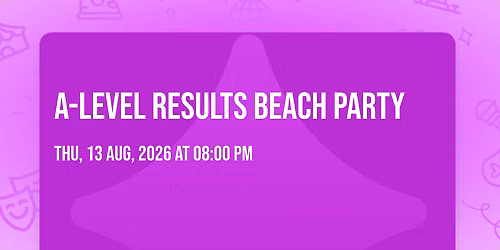 A-Level Results Beach Party