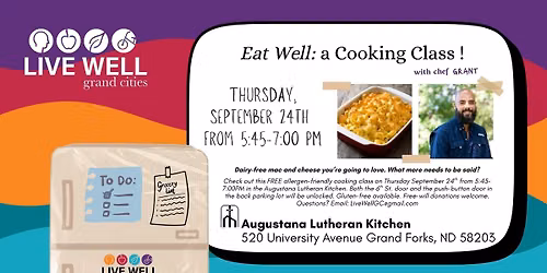 Eat Well: Dairy-free Mac and Cheese cooking class