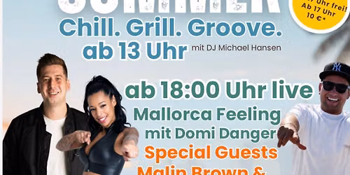 Mallorca Feeling mit Domi Danger sowie Special Guests Marlin Brown & DJ Robin 