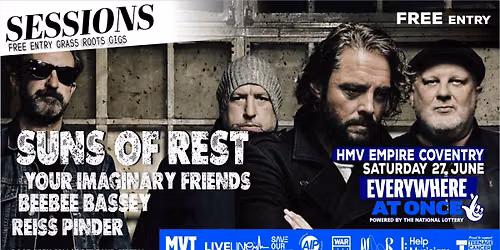 SESSIONS - SUNS OF REST \/ YOUR IMAGINARY FRIENDS \/ BEEBEE BASSEY \/ RIESS PINDER