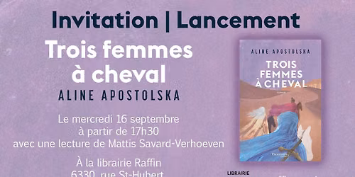 Lancement - Trois femmes \u00e0 cheval