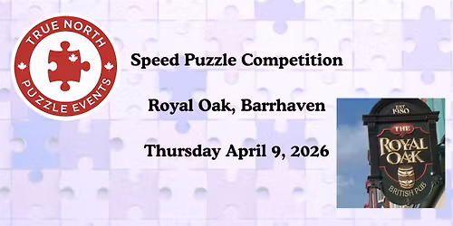 Speed Puzzle Competition, Barrhaven - April 9, 2026