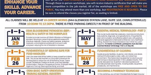 UVA Pipelines & Pathways Skill Building Workshop - OSHA BASIC SAFETY ORIENTATION TRAINING 