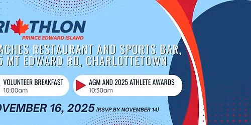 Triathlon PEI Volunteer Breakfast, AGM and 2025 Annual Awards