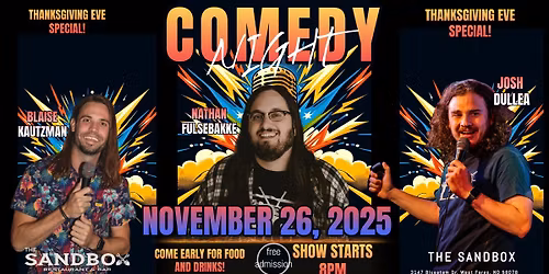 Comedy Night at The Sandbox!