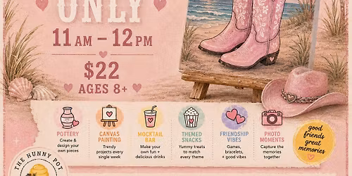 \u2728 CANVAS ONLY | Pink Cowgirl Boots \u2728