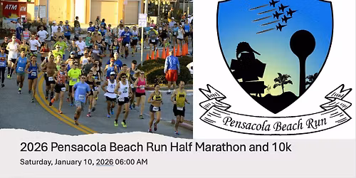 2026 Pensacola Beach Run Half Marathon and 10k