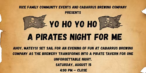 YO HO YO HO A Pirates Night For Me!