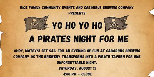 YO HO YO HO A Pirates Night For Me!