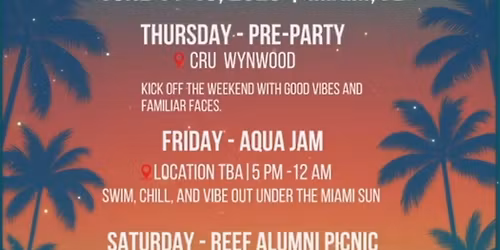 The Reef Alumni Week 
