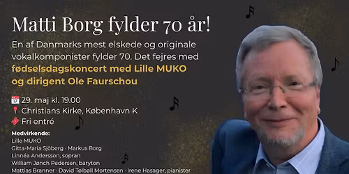 Matti Borg fylder 70 \u00e5r!