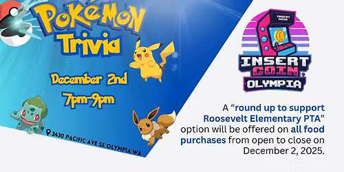 Roosevelt PTA Fundraiser at Insert Coin Olympia