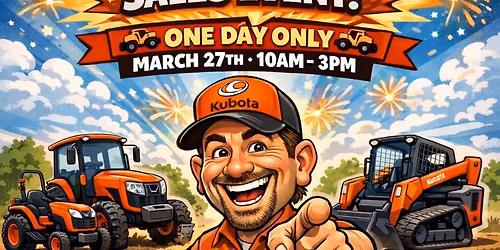 HEAVY DUTY EQUIPMENT KUBOTA ORANGE DAYS SALES EVENT 
