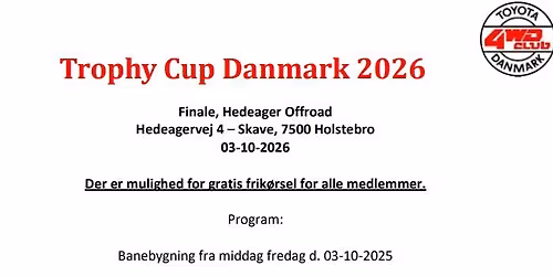 Trophy cup Finale 2026