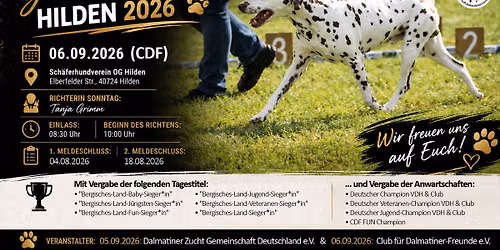 Dalmatiner Gemeinschaftsausstellung Hilden -  2026