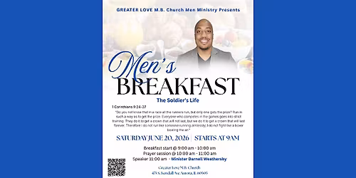Greater Love MB Church Men\u2019s Breakfast