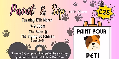 Paint & Sip with Monie - Paint your PET!