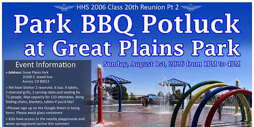 Hinkley High School 2006 Class 20th Reunion Pt 2 - Park BBQ Potluck at Great Plains Park
