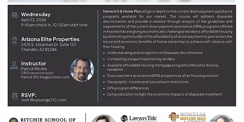 CE - 3 Hours Fair Housing Issues Credits - Down Payment Assistance