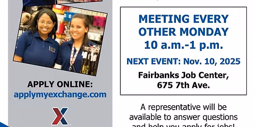 Hiring Event at the Fairbanks Job Center, 11\/10\/25!