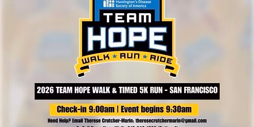 2026 Team Hope 5K Walk & Time 5k Timed Run - San Francisco