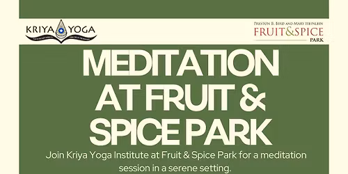 Meditation at Fruit & Spice Park