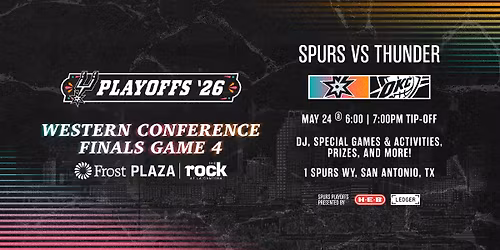 Spurs Playoff Western Conference Finals Game 4 at The Rock