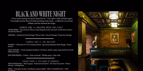 Black & White Night at The Hidden Nene - 4 Course Prix Fixe