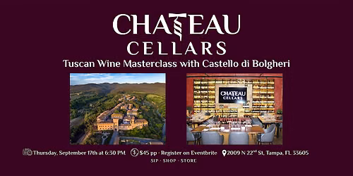 Tuscan Wine Masterclass with Castello di Bolgheri