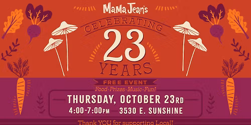 \ud83c\udf89 MaMa Jean's 23rd Anniversary Event \ud83c\udf89