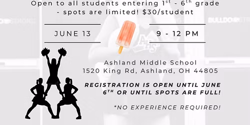 Ashland Competition Cheer Youth Stunting Clinic \u2600\ufe0f