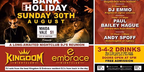 KINGDOM AND EMBRACE DJs REUNION