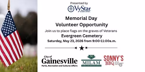 Memorial Day Volunteer Opportunity