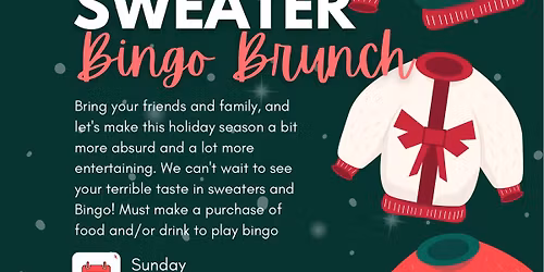 Ugly Christmas Sweater Brunch Bingo