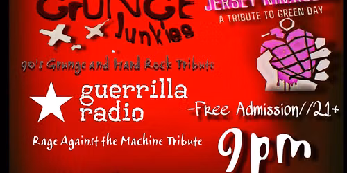 90\u2019s Night @Orange Lantern - 3Bands -1Night!! Feat. Grunge Junkies, Jersey Nimrods, guerrilla radio