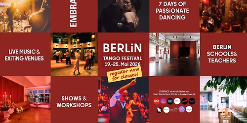 EMBRACE BERLiN Tango Festival - REGiSTER now for CLASSES