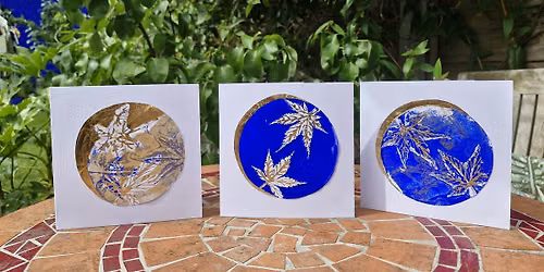 Gilded Monoprinted Christmas Cards - Art Workshop
