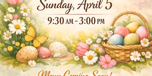 \ud83d\udc23\ud83c\udf38 Corah\u2019s Corner 6th Annual Easter Brunch! \ud83c\udf38\ud83d\udc23