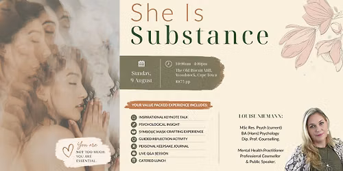 She Is Substance - A Full Day Women\u2019s Day Workshop on Self-Sabotage, Self-Worth and Self-Connection