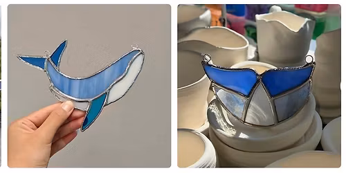 Stained Glass Whales