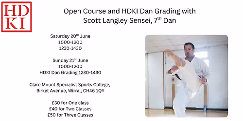 Open Course and HDKI Dan Grading with Scott Langley Sensei, 7th Dan