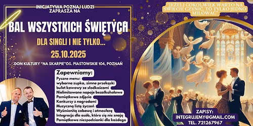 Bal Wszystkich \u015awi\u0119tych dla Singli i nie tylko...Pozna\u0144 25.10.2025