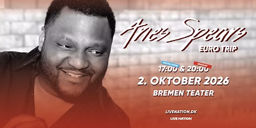 Aries Spears: Aries Spears Live | Bremen Teater | 2. oktober 2026 - UDSOLGT